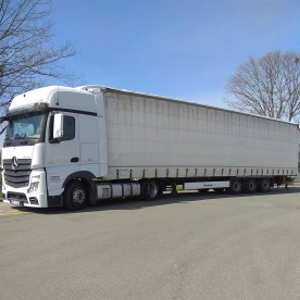 Mercedes Actros Euro 6 - návěs Mega 3 x shrnovací plachta 33 europalet do 25t